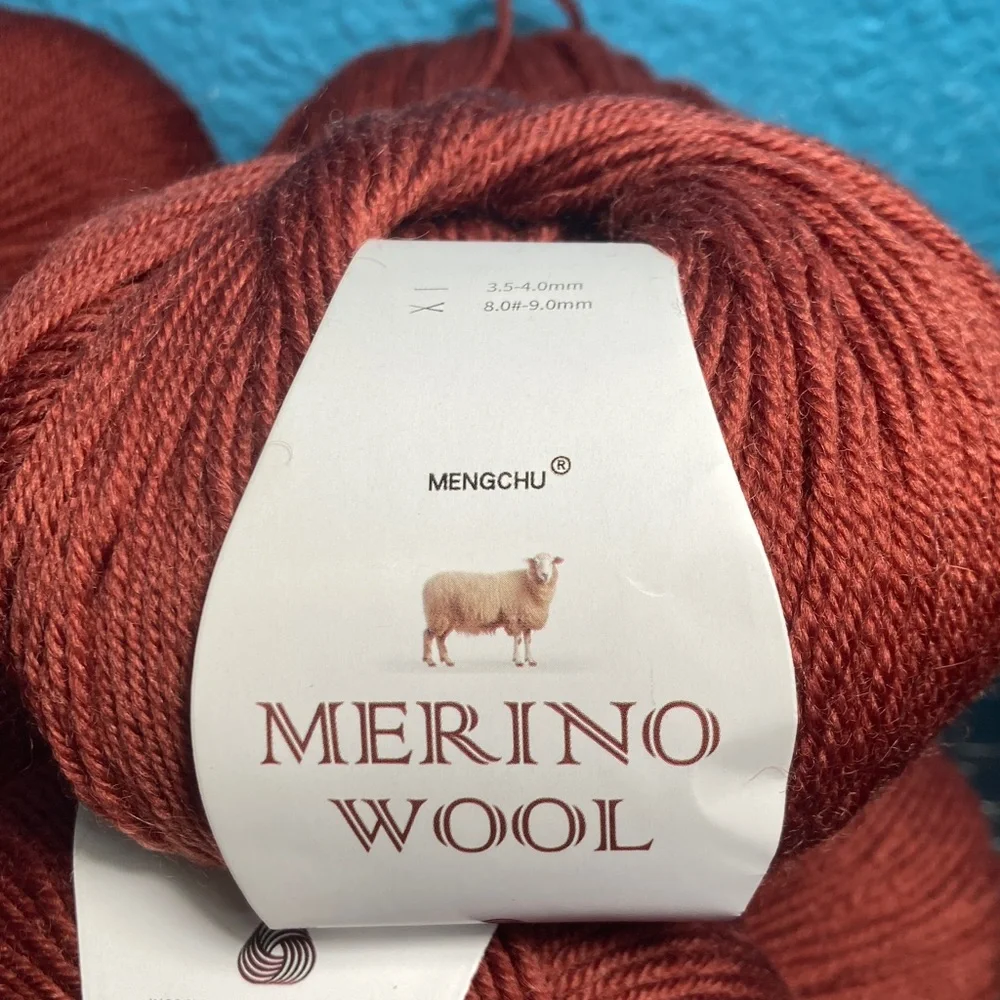 10 NWT (480g+ total) 100% Merino‎ Wool Yarn by Mengchu in Crisp Autumn